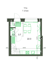 Квартира 75,2 м², 4-комнатная - изображение 1