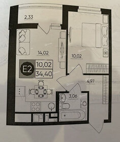 Квартира 34 м², 1-комнатная - изображение 1