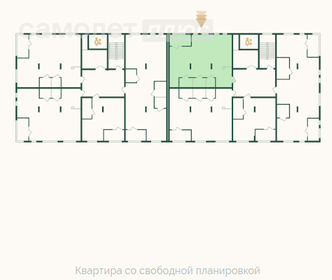 55 м², 2-комнатная квартира 10 800 000 ₽ - изображение 66