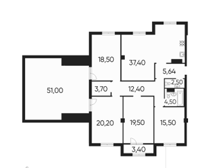 Квартира 157 м², 4-комнатная - изображение 1