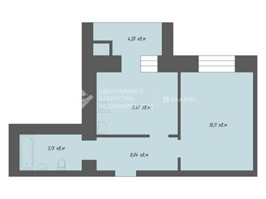 Квартира 44,5 м², 1-комнатная - изображение 2