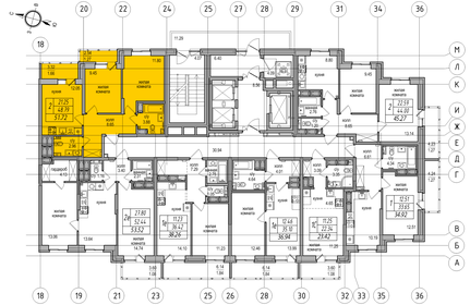 51 м², 2-комнатная квартира 8 999 999 ₽ - изображение 96