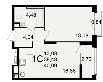 43 м², квартира-студия 4 500 000 ₽ - изображение 24