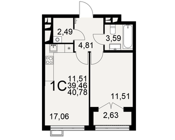 42 м², 1-комнатная квартира 4 537 080 ₽ - изображение 15