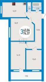 Квартира 76,4 м², 3-комнатная - изображение 5