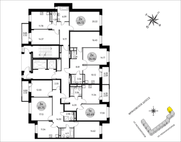 69,7 м², 2-комнатная квартира 8 500 000 ₽ - изображение 92