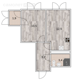 Квартира 33,1 м², 1-комнатная - изображение 1