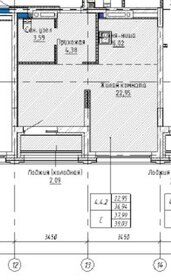 Квартира 39 м², 1-комнатная - изображение 1