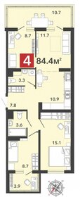 Квартира 84,4 м², 4-комнатная - изображение 2