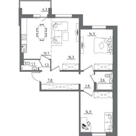 Квартира 81,1 м², 3-комнатная - изображение 1