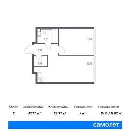 42,4 м², 1-комнатные апартаменты 16 121 001 ₽ - изображение 56