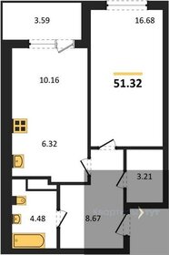 51,5 м², 1-комнатная квартира 8 260 000 ₽ - изображение 90