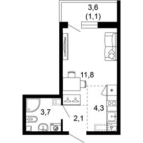 22,7 м², 1-комнатная квартира 12 500 000 ₽ - изображение 8