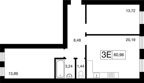 45,4 м², 2-комнатная квартира 2 150 000 ₽ - изображение 53