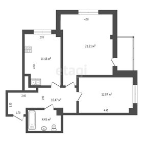 Квартира 61,3 м², 2-комнатная - изображение 1