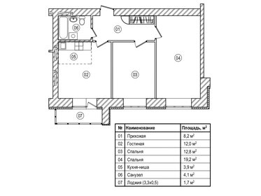 65,7 м², 3-комнатная квартира 6 500 000 ₽ - изображение 59