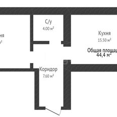 Квартира 46 м², 1-комнатная - изображение 4