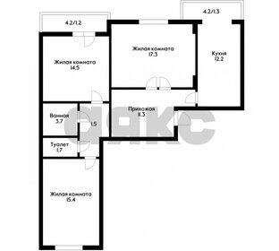 Квартира 81,6 м², 3-комнатная - изображение 1