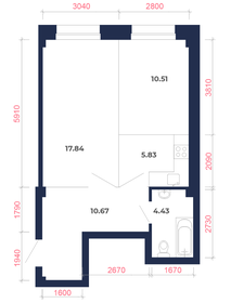 42 м², 2-комнатная квартира 4 100 000 ₽ - изображение 116