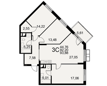 116,9 м², 3-комнатная квартира 17 535 000 ₽ - изображение 22