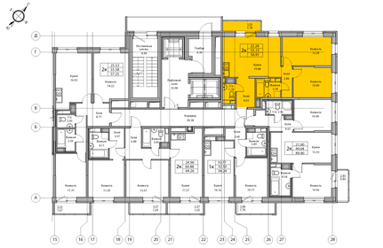 54,9 м², 2-комнатная квартира 9 908 984 ₽ - изображение 21