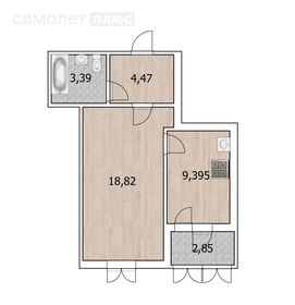 Квартира 37,5 м², 1-комнатная - изображение 1