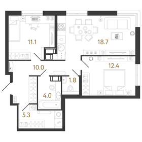 62,6 м², 2-комнатная квартира 17 850 000 ₽ - изображение 75