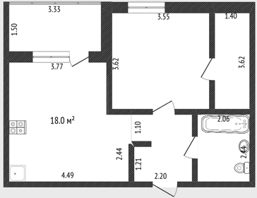 Квартира 48 м², 1-комнатная - изображение 1