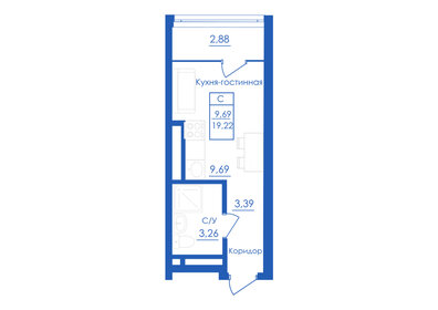 19,7 м², квартира-студия 2 359 241 ₽ - изображение 43