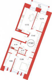 79,2 м², 3-комнатная квартира 13 500 000 ₽ - изображение 87