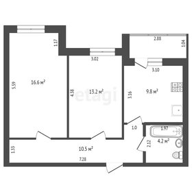 Квартира 54,3 м², 2-комнатная - изображение 1