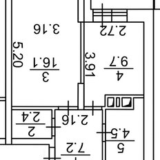 Квартира 43,4 м², 1-комнатная - изображение 1