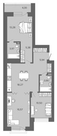 Квартира 81,8 м², 3-комнатная - изображение 1