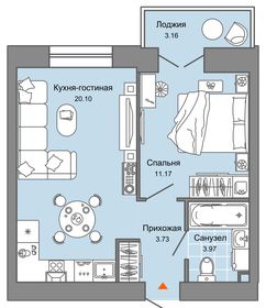 40,7 м², 2-комнатная квартира 4 151 400 ₽ - изображение 37