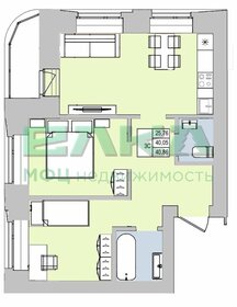 Квартира 40,1 м², 3-комнатная - изображение 1