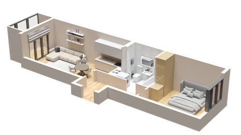 Квартира 41 м², 2-комнатная - изображение 2