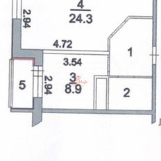 Квартира 44 м², 1-комнатная - изображение 3