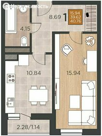 41 м², 1-комнатная квартира 3 300 000 ₽ - изображение 47