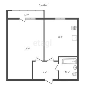 40,8 м², 1-комнатная квартира 2 200 000 ₽ - изображение 37