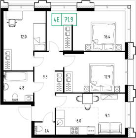 71,9 м², 4-комнатная квартира 23 823 696 ₽ - изображение 30