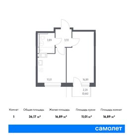 34,6 м², 1-комнатная квартира 7 100 000 ₽ - изображение 37