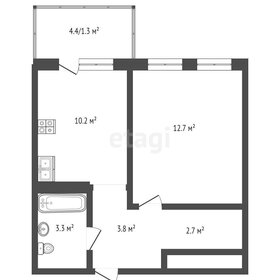 Квартира 34 м², 1-комнатная - изображение 3