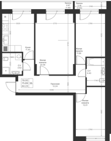 78 м², 3-комнатная квартира 15 600 000 ₽ - изображение 62