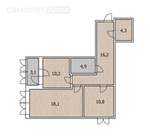 68,3 м², 2-комнатная квартира 11 385 000 ₽ - изображение 82