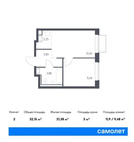 Квартира 32,2 м², 1-комнатная - изображение 1