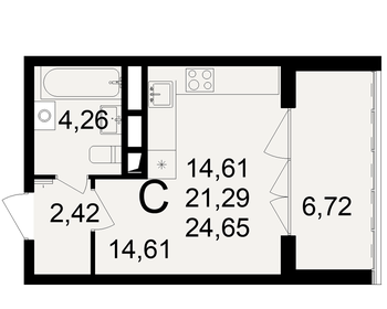 20 м², квартира-студия 2 300 000 ₽ - изображение 37