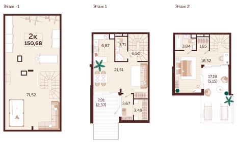 257,8 м², апартаменты-студия 109 000 000 ₽ - изображение 40