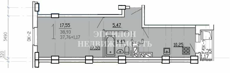 39,7 м², 1-комнатная квартира 3 688 380 ₽ - изображение 46