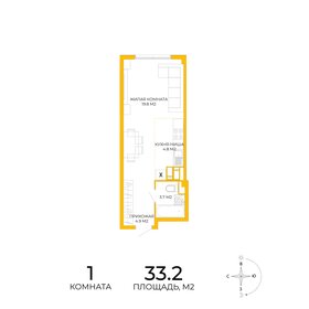 Квартира 33,2 м², 1-комнатная - изображение 1