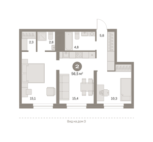 55,6 м², 2-комнатная квартира 12 000 000 ₽ - изображение 37